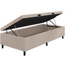 Ver imagem 2 de Cama Box Baú Solteiro Sintético 188x88 Bege