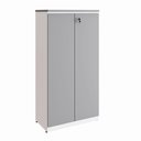 Ver imagem 5 de Armário Alto para Escritório 2 Portas 3 Prateleiras MDP 80cm Cinza Sagrado com Branco