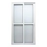 Porta de Correr Alumínio 2 Folhas com Vidro Liso e Fechadura Caribe Max Jap Janelas 215 x 120cm - 1