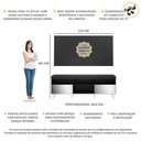 Ver imagem 6 de Rack Com Painel E Suporte Tv 65" Retrô Com Espelho Flórida Multimóveis V3142 Preto/Branco