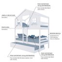 Ver imagem 4 de Treliche Casinha Dos Sonhos Madeira Maciça Branco Housin