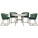 Ver imagem 1 de Mesa com 4 Cadeiras e Noronha Estofado 12 Trama Original Verde