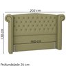 Cabeceira Queen 160 cm Valenn Linho SL 75 Peer - 4
