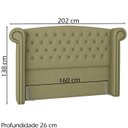 Ver imagem 4 de Cabeceira Queen 160 cm Valenn Linho SL 75 Peer