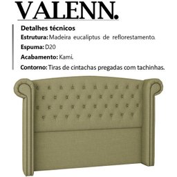 Cabeceira Queen 160 cm Valenn Linho SL 75 Peer - 3