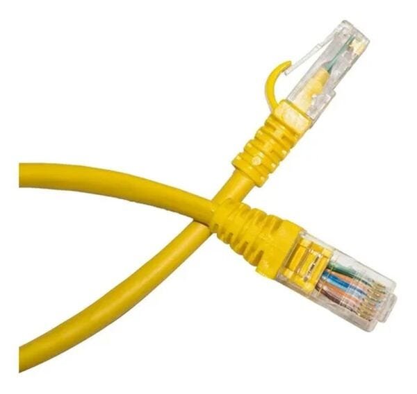 Kit 30 Cabo de Rede RJ45 CAT5E Patch Cord 1 Metro Amarelo - 3
