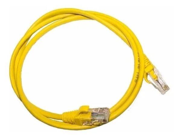 Kit 30 Cabo de Rede RJ45 CAT5E Patch Cord 1 Metro Amarelo - 6