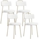 Ver imagem 1 de Kit 04 Cadeiras Decorativas Estofada Sala Jantar Barcelona Arena L02 Facto Branco - Lyam