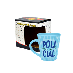 CANECA DROP AZUL - FLORK PROFISSIONAIS - POLICIAL - 1