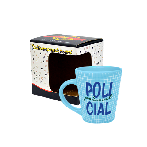 CANECA DROP AZUL - FLORK PROFISSIONAIS - POLICIAL