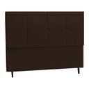 Ver imagem 1 de Cabeceira New Paris Estofada com Botão Diamante para Cama Box Solteiro 94cm Marrom - Jbe Móveis