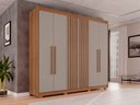 Ver imagem 7 de Guarda Roupa Casal Ripado com 6 Portas e 6 Gavetas Granada - Salleto Cinamomo/off White
