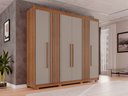 Ver imagem 6 de Guarda Roupa Casal Ripado com 6 Portas e 6 Gavetas Granada - Salleto Cinamomo/off White
