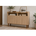Ver imagem 2 de Aparador Buffet 108 cm Carvalho Dian com Pés | Balcão Multiuso Moderno em MDF