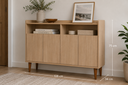 Ver imagem 2 de Aparador Buffet 108 cm Carvalho Dian com Pés | Balcão Multiuso Moderno em MDF