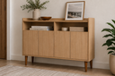Ver imagem 1 de Aparador Buffet 108 cm Carvalho Dian com Pés | Balcão Multiuso Moderno em MDF
