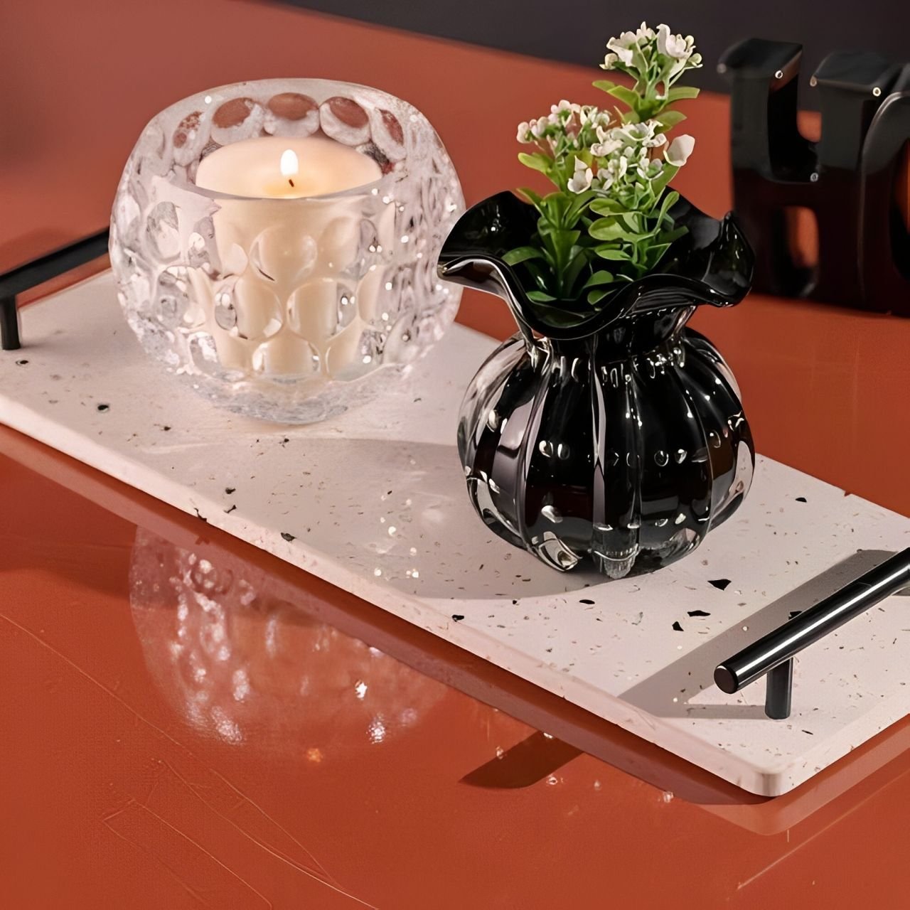 Kit com 3 Porta Vela Bolha em Vidro Transparente 7,5 X 7,5cm - 4