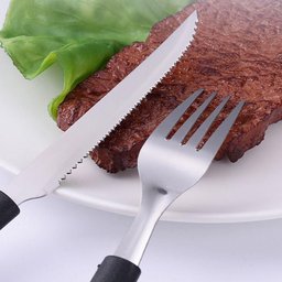 Conjunto Faqueiro 96 Peças Jogo Talheres de Mesa Jantar Garfos Facas New Caprese Preto Fratelli - 3