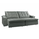 Ver imagem 7 de Sofá Retrátil Reclinável Houston 3m Csr Studio Veludo Grafite