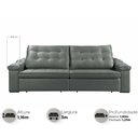 Ver imagem 4 de Sofá Retrátil Reclinável Houston 3m Csr Studio Veludo Grafite