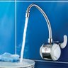 Torneira Elétrica Versátil Lorenzetti de Parede 220v 5500w - Cromado com Branco - 2