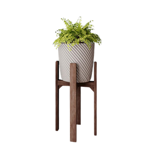 Vaso de Planta com Suporte em Madeira Tripé 40cm