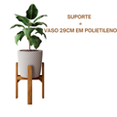 Ver imagem 2 de Vaso para plantas com suporte para cachepot de Madeira Pinus 40cm