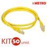 Kit 50 Cabo de Rede RJ45 CAT5E Patch Cord 1 Metro Amarelo - 2