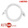 Kit 50 Cabo de Rede RJ45 CAT5E Ethernet Patch Cord 1M Branco - 4