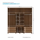 Ver imagem 5 de Guarda Roupa Casal Triplex Londres 13 Portas 7 Gavetas C/ Pes e Espelho Santos Andira
