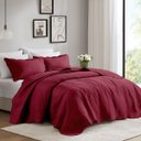 Ver imagem 1 de Colcha Matelassê - Casal - Igris - Geométrico - Vermelho - 150 Fios - C/ Porta Travesseiros - Cortte