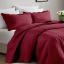Ver imagem 2 de Colcha Matelassê - Casal - Igris - Geométrico - Vermelho - 150 Fios - C/ Porta Travesseiros - Cortte