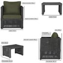 Ver imagem 2 de Mesa e 2 Poltronas Madri Corda Náutica Estofado 13 Trama Preto