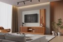 Ver imagem 2 de Home Valencia Ripado C/led Cascata 2 Portas Tv 75":naturale/offwhite