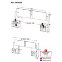 Ver imagem 4 de Cabeceira Casal/queen com Espelhos e 2 Mesas de Cabeceira 232cm Multimóveis Mp4324 Madeirado