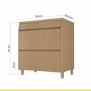 Ver imagem 3 de Balcão 1 Porta 1 Gaveta Nesher Simone Mendes 80cm 100 Mdf