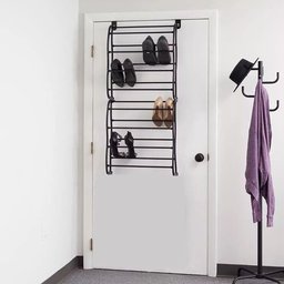 Organizador Sapatos Sapateira para Pendurar Atrás Das Portas:preto - 2