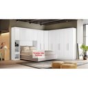 Ver imagem 1 de Quarto Modulado Rizon 5 Peças (1 Armário Ponte + 1 Closet + 2 Guarda Roupas + 1 Complemento) Qc203