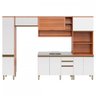 Cozinha Completa Macadâmia 9 Portas 3 Gavetas Freijó/Branco 914426 - Telasul - 2