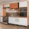 Cozinha Completa Macadâmia 9 Portas 3 Gavetas Freijó/Branco 914426 - Telasul - 1