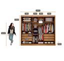 Ver imagem 3 de Guarda Roupa Casal Diamond 3 Portas 6 Gavetas Novo Horizonte