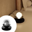 Ver imagem 1 de Abajur Luminária de Mesa Dama Interruptor e Globo e Lâmpada Branco Quente Decoração Casa Sala Quarto
