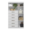 Ver imagem 3 de Cômoda 6 Gavetas 1 Porta e Nicho Marabá 1.6 Santos Andirá Branco (309666)