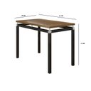 Ver imagem 3 de Mesa com Tampo 91cm x 68cm Base em Aço Malva Preto/Nature