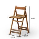 Ver imagem 2 de Cadeira Bistrô Dobrável em Madeira Nobre Maciça