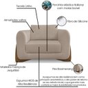 Ver imagem 3 de Kit 2 Poltronas Jolie 1 Lugar Pes Boomerang Linho Areia Ezz