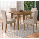 Ver imagem 2 de Conjunto Sala de Jantar Retangular Mesa Kate 120cm e 04 Cadeiras Jade Poliman Móveis