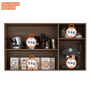 Ver imagem 6 de Armário Aéreo para Cozinha 2 Portas 2 Nichos 120 Cm Áustria Valdemóveis Chocolate/off White