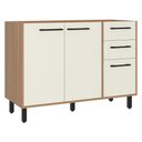 Ver imagem 1 de Balcão de Cozinha Gabinete Pia 120cm 3 Portas e 2 Gavetas Havana Multimóveis Cr20310