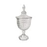 Pote Potiche Transparente Chevalier Cristal 24x11cm Com Pé - 1